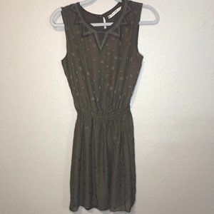 Chelsea & Violet Green Star Embroidered Tank Dress